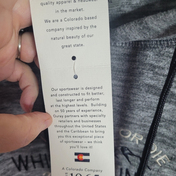 New Ouray sportswear grey hoodie size xl - Picture 6 of 11